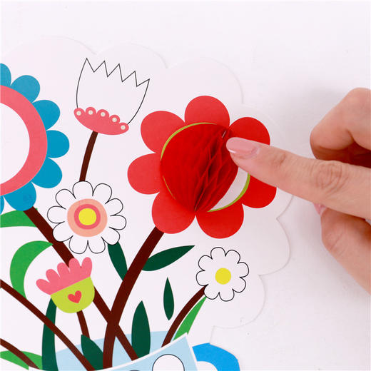 马赛克花瓶贴画 幼儿园教师节手工制作材料儿童eva创意立体花贴画 商品图3