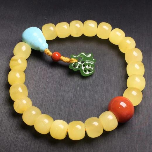 d40193蜜蜡苹果珠手串
