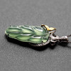 高冰种淡晴水翡翠叶子18k白金黄金钻石镶嵌 商品缩略图3