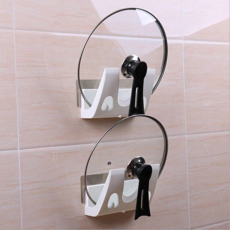 【节省空间 2个特惠】免打孔厨房大锅盖架壁挂式多功能砧板收纳架