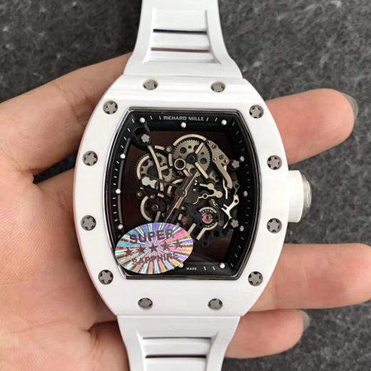 Richard Mille 理查德·米勒KV版本RM055 表圈和底盖采用纳米陶瓷复合材料，具有耐划伤性和抗变色性，且陶瓷纹理清晰 商品图0