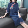 （超值特价）OG1050国风牡丹刺绣连衣裙TZF 商品缩略图1