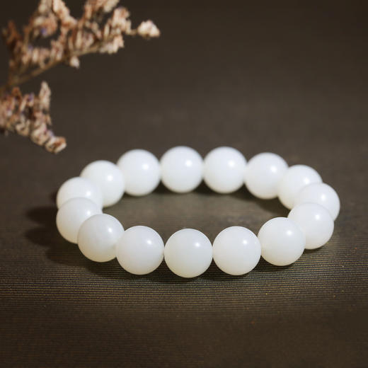 和田玉（羊脂玉）俄料玉珠手串 商品图0