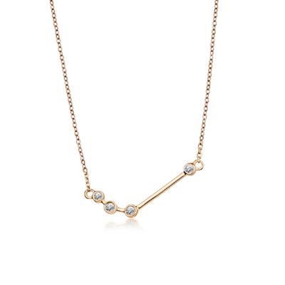 ROSEONLY 玫瑰珠宝-星座经典 线性项链 18K玫瑰金 商品图3