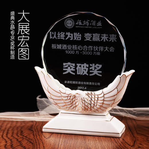 水晶奖牌 陶瓷奖杯定制 定做 奖杯 奖品 创意刻字 新款陶瓷奖杯 商品图0