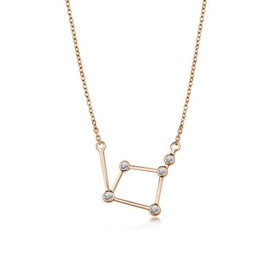 roseonly玫瑰珠宝星座经典线性项链18k玫瑰金