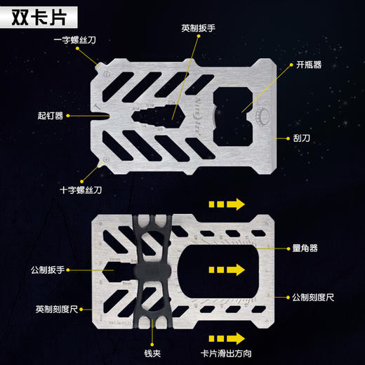 美国NiteIze奈爱钱夹多用工具卡片EDC户外多功能便携式随身小工具 商品图2