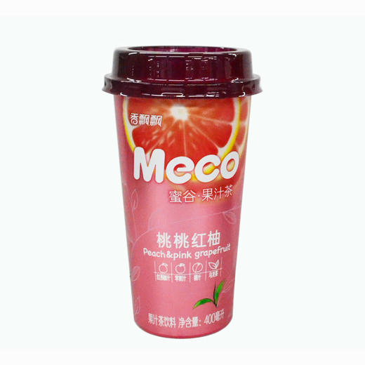 香飘飘桃桃红柚蜜谷果汁茶400ml 商品图0