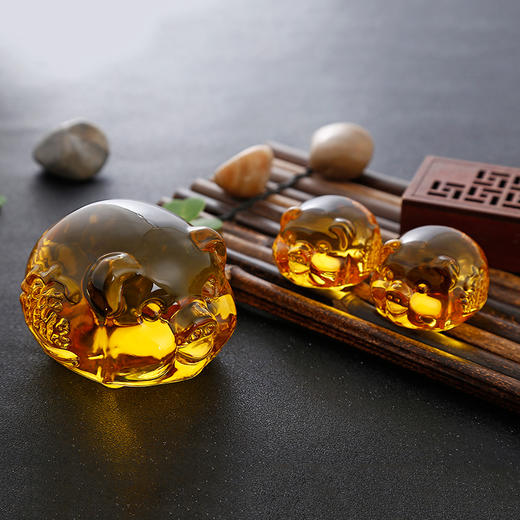 水晶猪 茶趣摆件 猪年礼品 生日礼物 客厅家居装饰品 家居饰品 商品图1