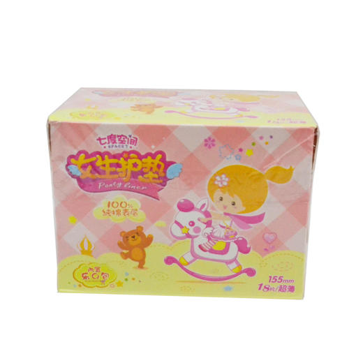 七度空间女生纯棉护垫155mm18片BQ6018 商品图0
