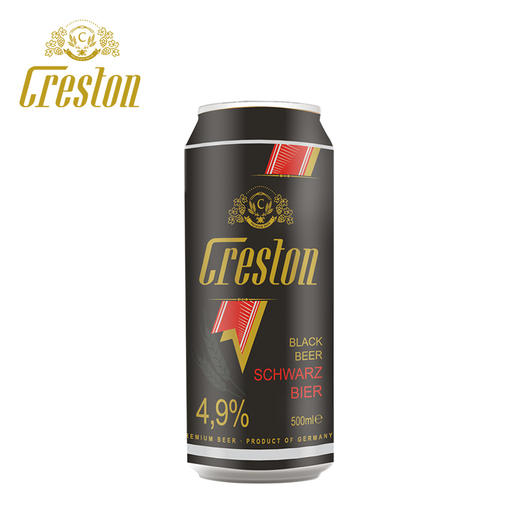【中欧班列直供5罐】德国克雷斯顿（畅饮）精酿原浆黑啤酒 500ml*24罐 1件  浓郁醇香 原装进口 商品图2