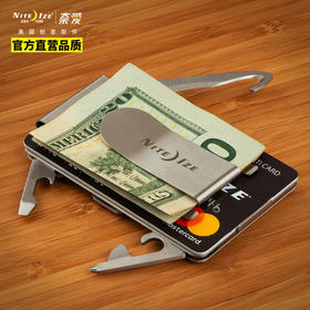 美国NiteIZE奈爱多功能组合工具钱夹一夹多用不锈钢创意时尚钱夹