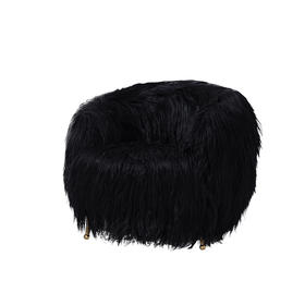 NS家居nsfurniture软包长羊毛款休闲沙发NSCC-2248-C1 KD*Goat fur-black