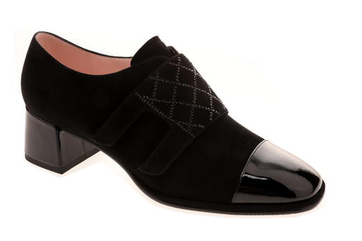 袁珊珊同款  sheme   女士粗跟深口单鞋  黑色 商品图1