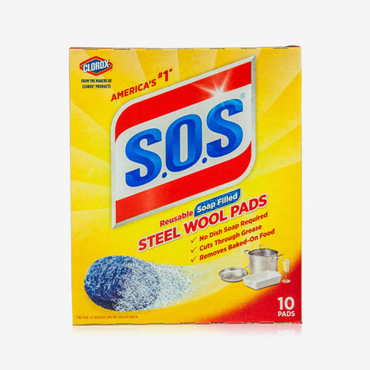 高乐氏SOS牌 含皂去污钢丝绒球 商品图0