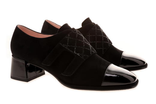 袁珊珊同款  sheme   女士粗跟深口单鞋  黑色 商品图3