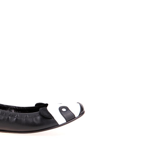 sheme  熊猫系列  女士平底单鞋  黑白色 商品图1