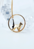 北京仓｜Origami-CIRCLE-折纸猫咪 项链 （金色）［法国设计师］ 商品缩略图1