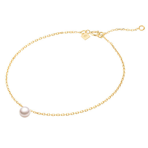 YIN「莹」暖金珍珠系列18K金AKOYA珍珠手链 商品图6