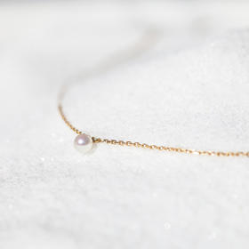YIN「莹」暖金珍珠系列18K金AKOYA珍珠项链