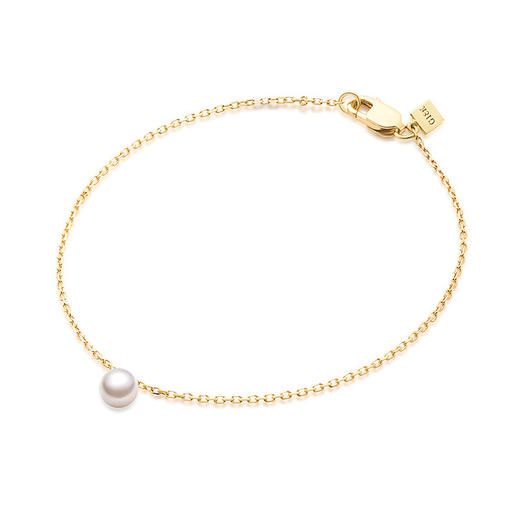 YIN「莹」暖金珍珠系列18K金AKOYA珍珠手链 商品图7