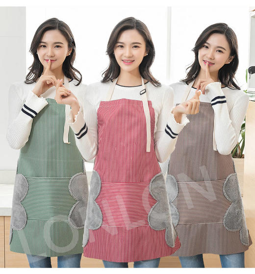 【擦手围裙】防水防油牛津布 可以养鱼的 韩版简约围裙 商品图1