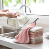 可挂式小清新珊瑚绒擦手巾厨房抹布巾不掉毛吸水抹布洗碗布清洁布 商品缩略图2