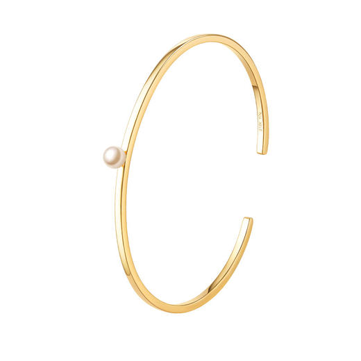 YIN「莹」暖金珍珠系列18K金AKOYA珍珠手镯 商品图8