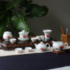 景德镇陶瓷 国瓷红叶 12头釉中彩茶具---天真 商品缩略图0