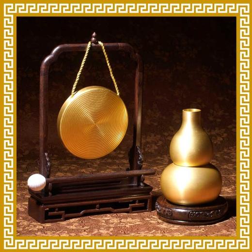 【麦玲玲正版授权】吉庆堂铜双宝家居摆件 商品图0