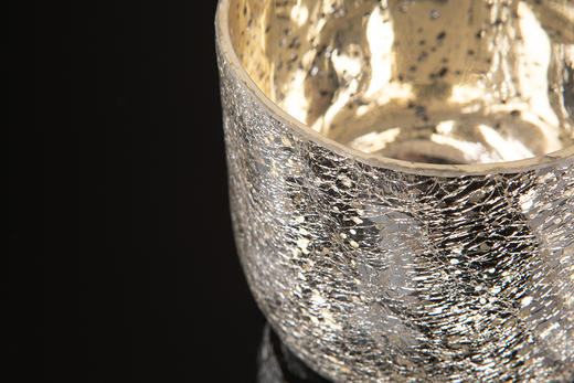她乡悦品-金银星光裂纹玻璃蜡烛杯 (2款) Gold/Silver Crackled Glass Candle Holder 商品图5