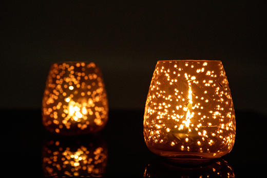 她乡悦品-金银星光玻璃蜡烛杯 (2款) Gold and Silver Starlight Glass Candle Holder 商品图6