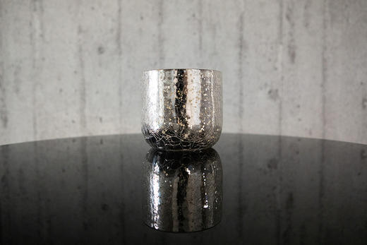 她乡悦品-金银星光裂纹玻璃蜡烛杯 (2款) Gold/Silver Crackled Glass Candle Holder 商品图4
