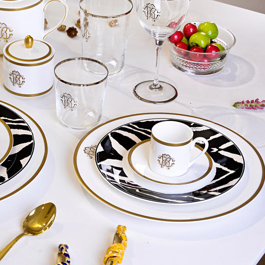 robertocavalli罗伯特卡沃利silkgold金色经典系列咖啡杯一杯一碟