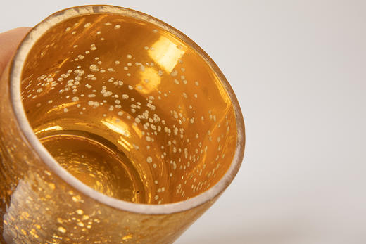 她乡悦品-金银星光裂纹玻璃蜡烛杯 (2款) Gold/Silver Crackled Glass Candle Holder 商品图1