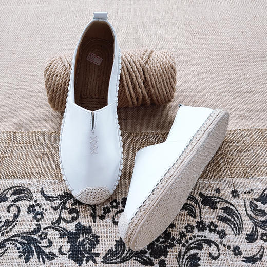【买麻鞋，雅路人】防脚臭，春夏款雅路人手工千层底布鞋亚麻底女鞋千层底布鞋女PD-08 商品图4