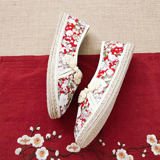 【买麻鞋，雅路人】防脚臭，春夏款雅路人手工千层底布鞋亚麻底民族风女鞋千层底布鞋女YQ-02 商品图4