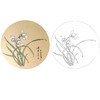 戴青池工笔花鸟白描底稿-兰花小品-多种白描尺寸可选-DQ10 商品缩略图0