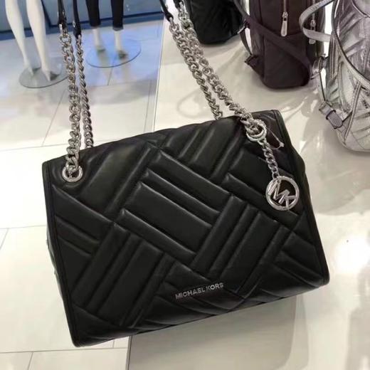 特价1680la现货michaelkorsmkkathy大号黑色斜挎包羊皮制成质感超好