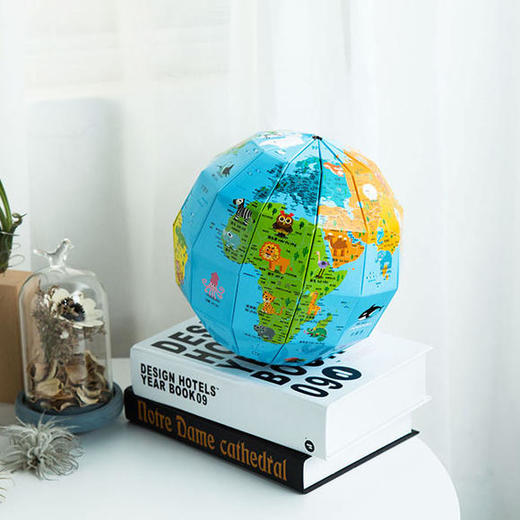 DIY个性纸质拼地球仪创意礼品儿童手工益智玩具办公摆件学生小孩创意礼品 商品图3