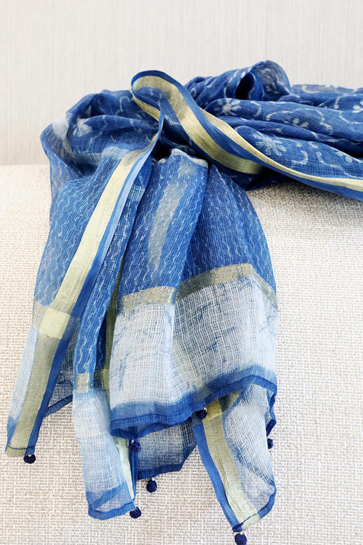 她乡悦品-金边丝绵印花围巾（3款）Gold Edge Silk Cotton Print Scarf 商品图5