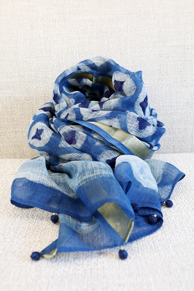 她乡悦品-金边丝绵印花围巾（3款）Gold Edge Silk Cotton Print Scarf