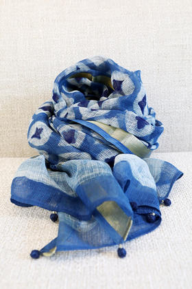 她乡悦品-金边丝绵印花围巾（3款）Gold Edge Silk Cotton Print Scarf