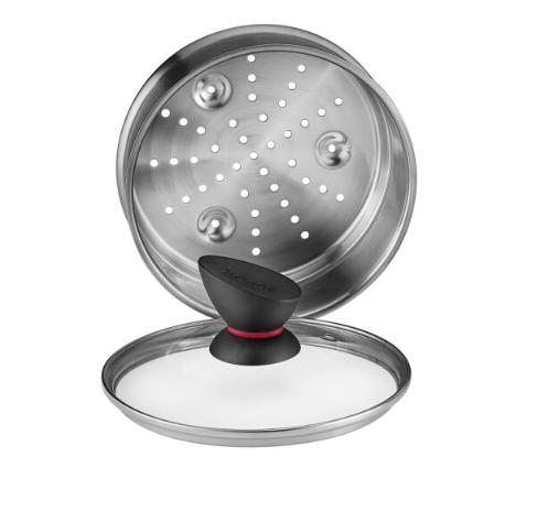 苏泊尔（SUPOR） 奶锅小红圈304不锈钢精致汤蒸多用锅ST16Z3婴儿辅食锅电磁炉燃气通用 16cm奶锅带蒸格- 商品图2