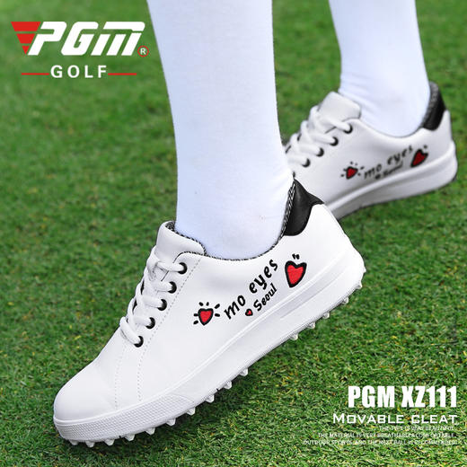 2019新品！高尔夫球鞋 女士防水鞋子 韩风设计 百搭小白鞋 软超纤 商品图1
