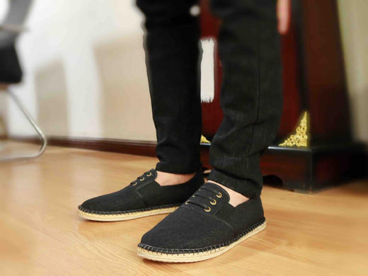 【买麻鞋，雅路人】防脚臭，春季新款雅路人手工千层底布鞋亚麻底男鞋四季鞋棉麻休闲布鞋1810-11w男款 商品图1