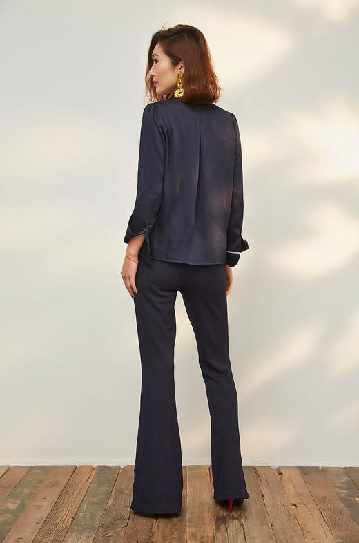 TYNVIE 金扣装饰喇叭裤 商品图1