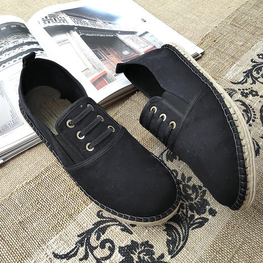 【买麻鞋，雅路人】防脚臭，春季新款雅路人手工千层底布鞋亚麻底男鞋四季鞋棉麻休闲布鞋1810-11w男款 商品图5