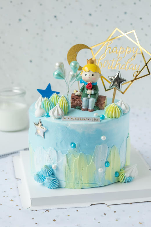 小王子主题蛋糕、儿童款。2个款式可选（4层胚3层夹心，默认：火芒） 商品图2