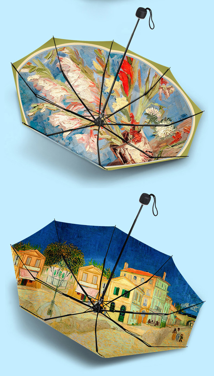 天堂伞梵高油画系列晴雨两用伞